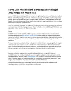 Baik, mari kita susun artikel informatif dan mendalam tentang berita unik dari Indonesia.